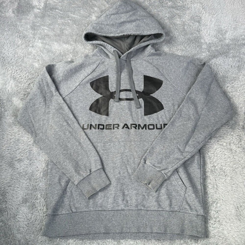 UA Under Armour Small S Hoodie Coldgear Sweatshirt Loose Fit Casual Travel Gray